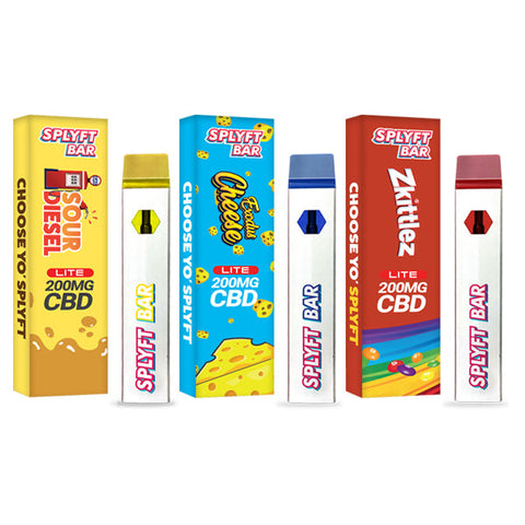 SPLYFT BAR LITE 200mg Full Spectrum CBD Disposable Vape - 12 flavours