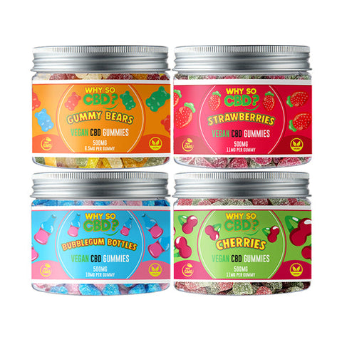 Why So CBD? 500mg CBD Small Vegan Gummies - 11 Flavours