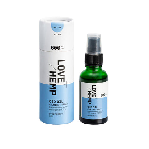 Love Hemp 600mg Peppermint 2% CBD Oil Spray - 30ml