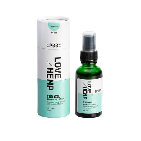 Love Hemp 1200mg Natural 4% CBD Oil Spray - 30ml