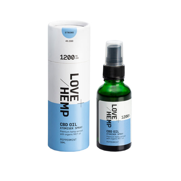 Love Hemp 1200mg Peppermint 4% CBD Oil Spray - 30ml