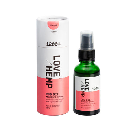 Love Hemp 1200mg Wild Cherry 4% CBD Oil Spray - 30ml